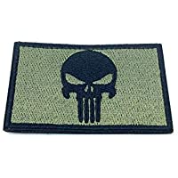 Punisher Olive Drab Bordado Airsoft Patch